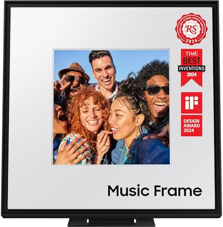Samsung LS60D Music Frame Smart Speaker with Dolby Atmos Audio, Q-Symphony, Customizable Design, Wide Range Sound, Wireless Wi-Fi and Bluetooth Music Streaming, HW-LS60D/ZA (Newest Model)