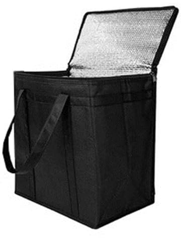 Lebensmittel-Liefertasche – 2 Stück Isolierte Pizza-Liefertasche | Faltbare Kühltasche mit Reißverschluss, Wiederverwendbare Einkaufstaschen, um Lebensmittel kalt zu halten