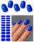 AutyaMee Semi Cured Gel Nail Strips (Blue), 20 Pcs Gel Nail Wraps, Stickers, UV Light Required, Salon Quality, Long Lasting