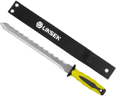 paxlloonge Dämmstoffmesser - Länge 340mm, 200mm Edelstahl Doppelklinge,Grün