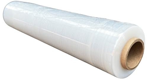 Stretchfolie Transparent 17 20 23 my | Wickelfolie 150m - 300m 50cm 1,5-3,1 kg | Handstretchfolie für paletten, möbel, koffer, verpackung, Umzugsfolie | aus Rolle (1, 20my 300m)