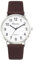 Ravel - Unisex Classic Alltagsuhr mit modernen Zahlen - Analoges Quarzwerk - R0129.21.1 - Braun/Silberton/Weißes Zifferblatt mit Zahlen