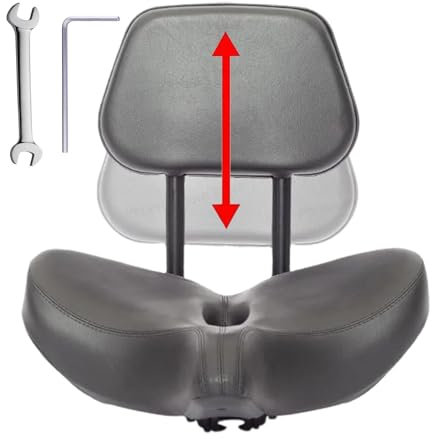 -Fahrradsattel – großer Fahrradsattel mit Rückenlehne | Sitzkissen für Dreirad für Fahrrad | Weiches Sitzkissen für Fahrrad mit Rückenlehne | bequemer Fahrradsattel