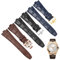 MOHDHAF-Echtes Leder-Armband für Vacheron Constantin Serie 4500 V 5500 V P47040 Edelstahl-Schnalle 25 * 8 25 * 7 Uhrenarmband（Schwarz/Gold，25mm-7mm）