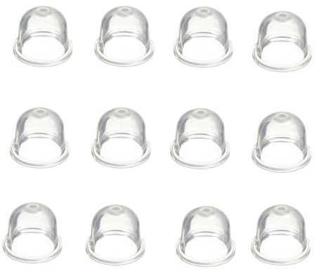 ZKGYUS 12 Piezas 19mm Carburador para Desbrozadora Recambios de Cebador de Gasolina de Silicona Transparente Repuestos de Cerbador Carburador para Cortacésped Motosierras