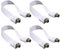 4 cavi coassiali piatti da 26 cm, cavo piatto coassiale passaggio finestra, cavo coassiale piatto passante per finestra, cavo coassiale piatto di tipo F, per finestre e porte (bianco)