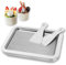 Placa de hielo para hacer hielo - Rollo de hielo para hacer hielo DIY, máquina de helado con 2 espátulas, para niños, hogar, familia, gelato, sorbete, yogur congelado (21 x 26)