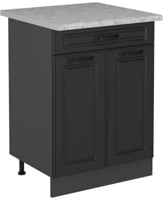 Vicco Mueble bajo de Cocina R-Line, Antracita casa de Campo, 60 cm ET Mármol