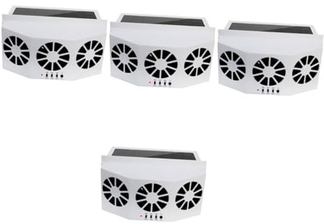 PartyKindom 4 Pièces ventilateur solaire belvédère para glacières pour auto ventilateur auto radiateur electrique climatiseur mobile climatiseur solaire de ventilation de voiture