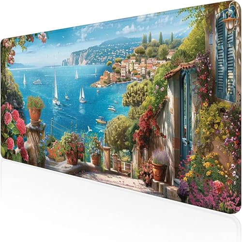 Tapis Souris Voiture (1000 x 500 mm) Tapis de Souris Gamer BleuTapis de Souris XL avec des Bords Cousus Caoutchouc Antidérapant et Imperméable Base Tapis de Mouse Pad pour PC Jeu, Bureau, Cadeau 4-5