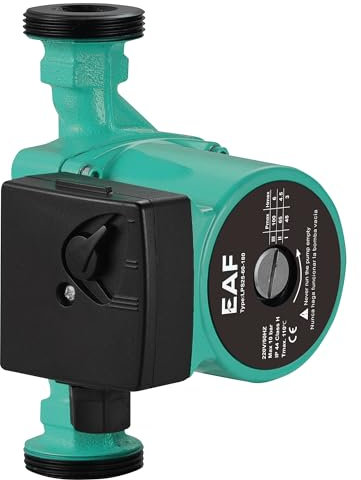 EAF Bomba Circuladora 3 Velocidades 180mm (EAF25-60) para Calefacción, Radiadores y Suelo Radiante – Conexión 1½ (Hierro Fundido)