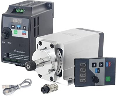 Kits de moteurs de broche CNC, Moteur de broche sans balais carré 600W DC ER11 Kit de fraisage de routeur CNC M2 BL DC Driver Pour routeur CNC
