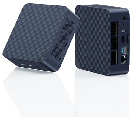 TRIGKEY Mini PC Ryzen7 8745HS(bis zu 4.9 GHz, 8C/16T), 32 GB DDR5 5600MHz 1T SSD, Key R8 Mini-Computer, ausgestattet mit Radeom 780M RDNA3, Triple Screen Display, WiFi-6, BT5.2, 2.5G LAN