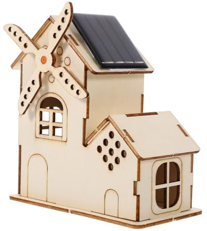 Yardwe Wooden Puzzle Assembly Model Solar Toys Kits Boys Girls Science Experiment