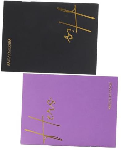 DIYEAH Ehegelübdebücher aus Papier mit Linierten Seiten für Trauredner | Elegantes Design, Modernes Aussehen, 2 Stück, Andenken zur Hochzeit, Praktische Schreibvorlage
