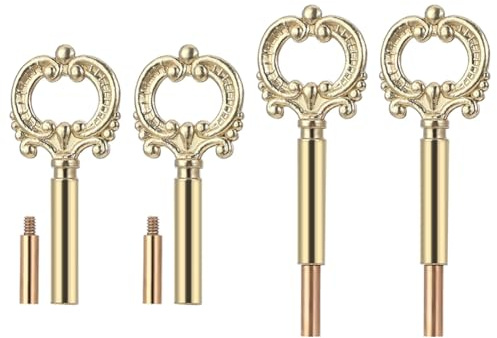 Osmond 4 Piezas Interruptor Encendido/Apagado Perilla Lámpara Dorada para Accesorios Iluminación y Ventiladores con Extensiones 1/2 Pulgada Perilla Interruptor Lámpara Fácil Usar