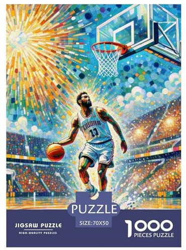 Anspruchsvolles Basketball Puzzle 1000 Teile – Kreatives Jigsaw Für Familie – Premium Karton, Geschenkfertig & Entspannendes Spielerlebnis 70x50cm/1000pcs
