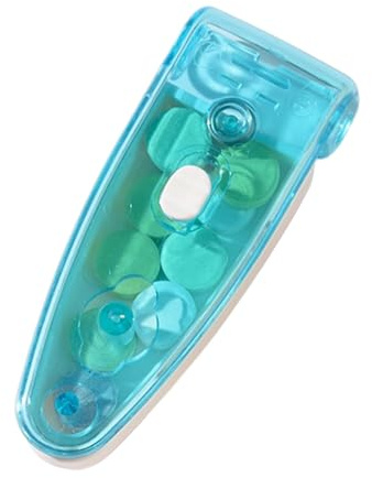 Woalopted Pill Opener - Tablet Dispenser | No Contact Pill Puncher Tool,for Elderly Weak Hands Blister Pack Travel Home Hospital Pharmacy Daily