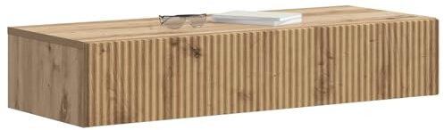 vidaXL Wandmontierter Beistelltisch Artisan-Eiche 87,5 x 34,5 x 17 cm, Moderne Wohnzimmer-Deko, rechteckiger Beistelltisch, praktische Stauraumlösungen, Coole Möbel für Zuhause