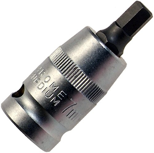 Alkan 6 mm 1/2 Antrieb Innensechskant Stecknuss 6-kant | Cr-V Stahl, Innen-6-kant Steckschlüssel-Einsatz 6 mm, 1/2 Antrieb, für Ratsche, Schrauben & Montage