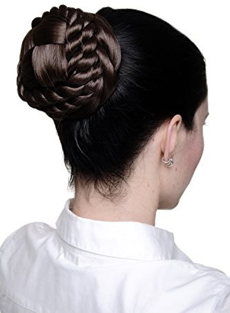 WIG ME UP - Haarteil aufwendig geflochten Zopf Dutt Haarknoten Tracht Braun TC2041-8