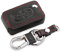 Happyit Cas de Couverture de Clé de Voiture en Cuir Porte-clés pour Peugeot 107 208 207 3008 308 RCZ 508 408 2008 407 307 206 2 Boutons (Noir)
