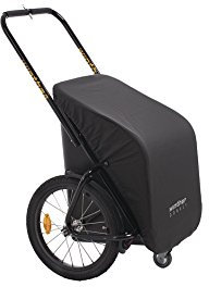Unbekannt Winther Donkey Classic schwarz - der praktische Anhänger für`s Fahrrad (Stauraum: 65 Liter/Zuladung: 40 kg) inklusive Pletscher-Kupplung