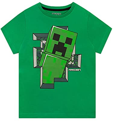 MINECRAFT Kurzarm-T-Shirt für Jungen 4-5 Jahre, Mehrfarbig, 4 Jahre