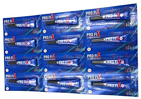 PRO FIX Sekundenkleber 12x 3g Tube Tuben EXTRA STARK Glas,Keramik, Holz, Metall (12x3 Gramm)
