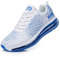 Azooken Scarpe Sportive Uomo Donna Scarpe da Corsa Cuscino Ad Aria Sneaker Tempo Libero Fitness Sneaker da Esterno Traspirante Leggera （8998-WT/BU44）