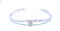 Bracelet de cheville pierre naturelle quartz rose pierre de lune breloque argent 925 réglable de 23mm à 26mm