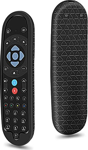 Silikon Hülle Schutzhülle für Sky Q Fernbedienung EC202 / EC201 Fernbedienungen Smart TV Remote Control Cover Case Anti-Rutsch Stoßfest für Sky Q 2020 Newest Bluetooth Voice Fernbedienung (Schwarz)