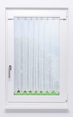 LYSEL Scheibengardine Bogenmuster (Bx H) 97,2cm * 90cm reinweiß/Weiß