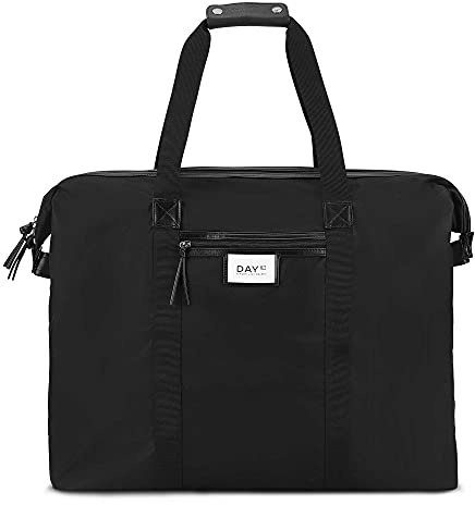 DAY ET | Gweneth Weekend | Praktische Weekender Umhängetasche | Schwarz | Dänisches Design | 100% Nylon | Große Tasche | Reisetasche | Unisex