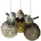 3er Set Glasvögel auf Weihnachtskugel Christbaumkugel Weihnachtschmuck Weihnachtsdekoration Glasvogel Vogel