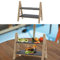 Cepewa Etagere 2 Etagen | 32x18x28cm Schiefer Holz Gestell | Servierplatte Servierständer Tischdekoration