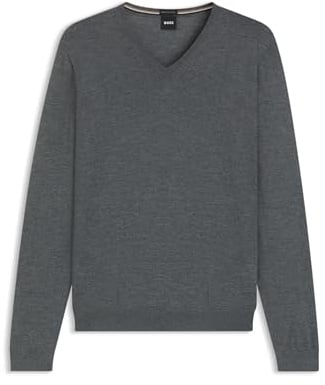 BOSS Herren Melba-P Pullover aus extrafeiner Merinowolle mit V-Ausschnitt