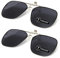 TERAISE 2PCS Clip On Sonnenbrille/Tag+Nachtsicht Flip up HD Polarisiert Unisex für Outdoor/Autofahren UV400