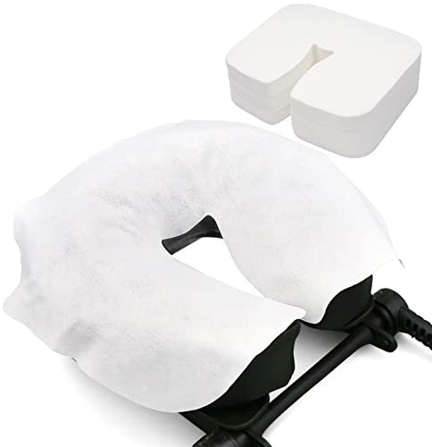 RNGWAPER 200 Stück Gesichtsauflagen für Massageliege, Nasenschlitztücher Massageliege Einwegauflage für die Kopfstütze der Massageliege Einweg-Kopfstützenbezug für Massageliege und Behandlungsliege