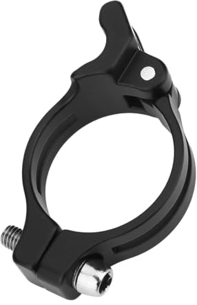 Agatige Front Derailleur Adapter Black 31.8mm / 34.9mm Alloy Cable Stop Mountain Bike Bicycle Derailleur Adapter Clamp(31.8mm)