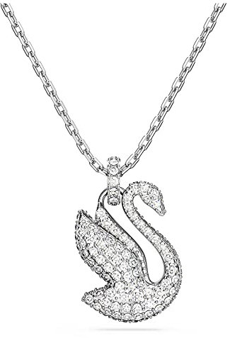 Swarovski Swan Anhänger, Schwan, Klein, Weiß, Rhodiniert