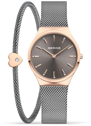 BERING Damen Uhr Quarz Movement - Classic Collection mit Edelstahl und Saphirglas 12131-369-GWP