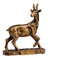 eberin · Jagd-Pokal, Resinfigur Rehbock, Bronze, mit Wunschtext, Größe 21,5 cm