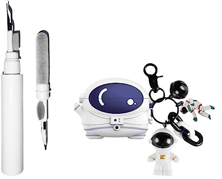 [3 in 1] Custodia per JBL Tune 230NC TWS con portachiavi, custodia protettiva in morbido silicone per ragazze e ragazzi con kit di pulizia