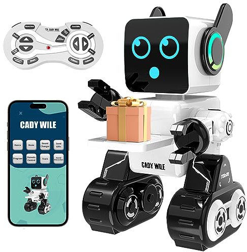 anysun Giocattolo Robot per Bambini, Intelligenti Robot RC con Touch, APP e Telecomando, Robot Programmabile, Camminante, Ballante, Cantante, Parlante, Regalo per Ragazzi e Ragazze
