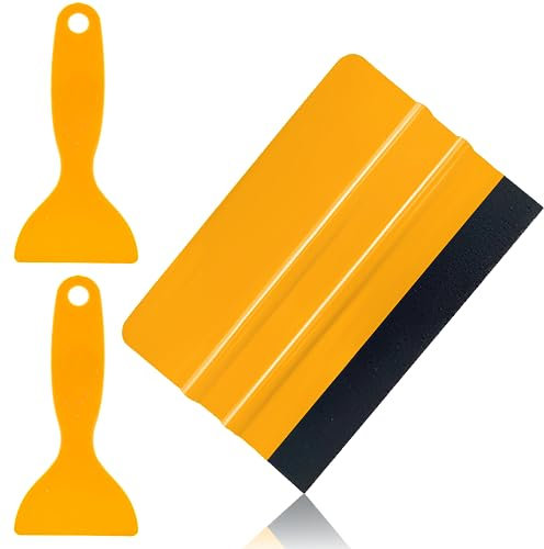 Spatola Professionale, Spatola per Wrapping Pellicola Auto, Spatola Professionale con Feltro, Spatola per Pellicole Adesive, per Pellicole per Auto, Portare 2 Pcs Spatola Plastica