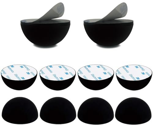 ULWSKY 10Pcs Black Round Silicone Speaker Isolation Feet, 1-1/4inch, Anti Scratch, Non Skid, Turntable & Subwoofer Feet