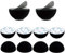 ULWSKY 10Pcs Black Round Silicone Speaker Isolation Feet, 1-1/4inch, Anti Scratch, Non Skid, Turntable & Subwoofer Feet