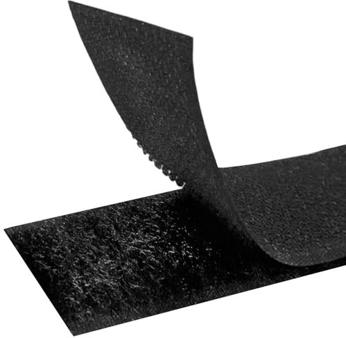 MARARDI Klettband [Schwarz] Klettverschluss zum Nähen Doppelseitig [0,5 Meter x 40 mm] Hook and Loop [NICHT KLEBEND] Extra Starker und Beständig Streifen zum Bekleidung Basteln Heimwerken