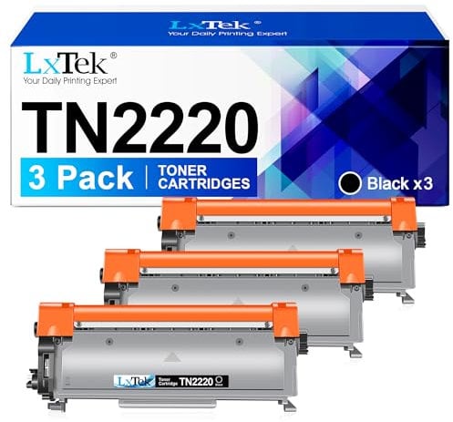 LxTek Toner TN2220 TN-2220 Kompatibel für Brother TN2220 TN 2220 für Toner Brother MFC7360N DCP 7055 HL 2130 FAX 2840 MFC-7460DN MFC-7860DW FAX-2940 HL-2240 HL-2250DN HL-2135W DCP-7055W (3 Schwarz)